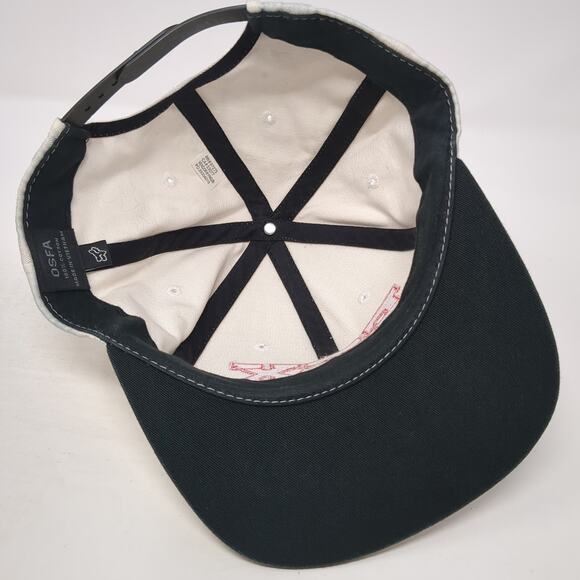 Fox Race Team Snapback Cap White One Size Adjustable Embroidered Vented Holes - Picture 7 of 9